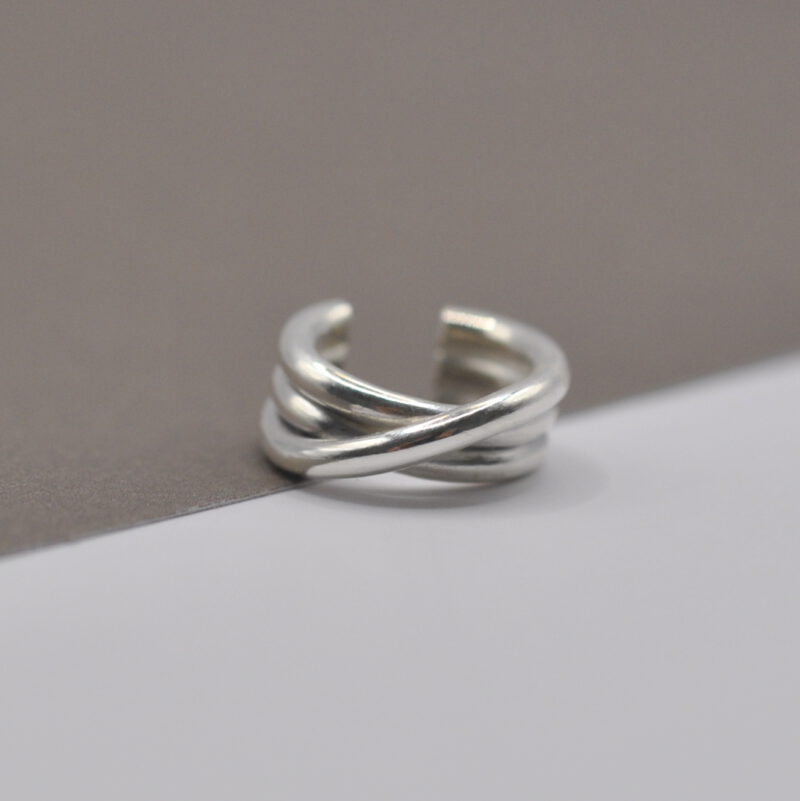 Earclimber aus drei Drähten aus Silber