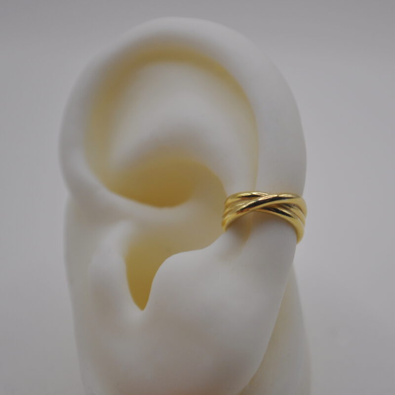 Gewickelter Earcuff aus vergoldetem Silber