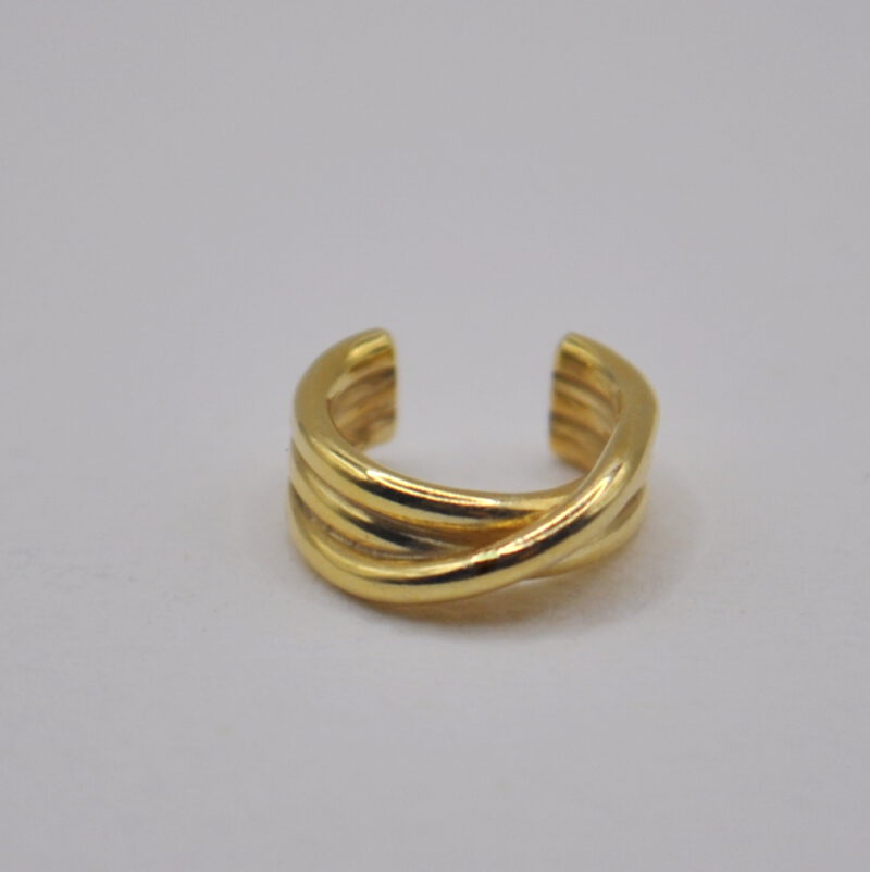 Earcuff mit vorne überkreuz laufenden Drähten