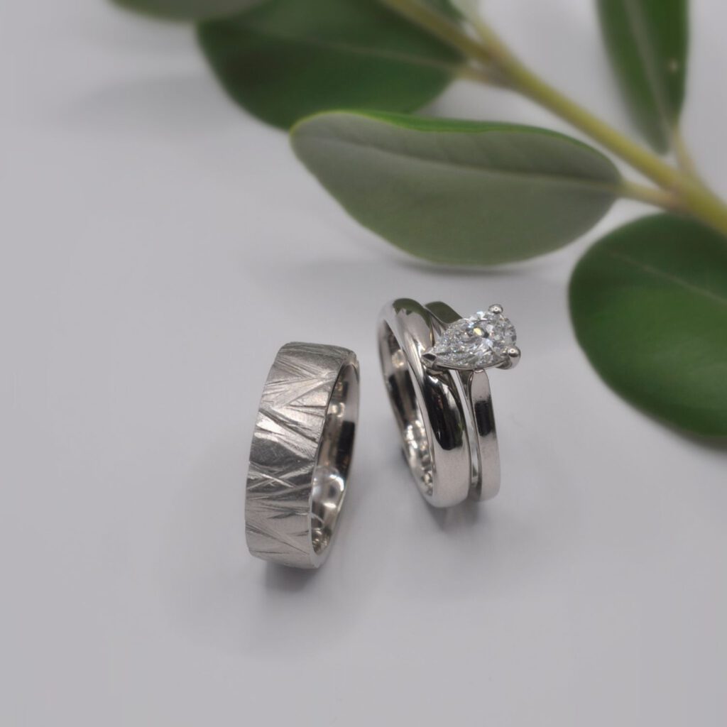 Individuelle Ringe aus Platin